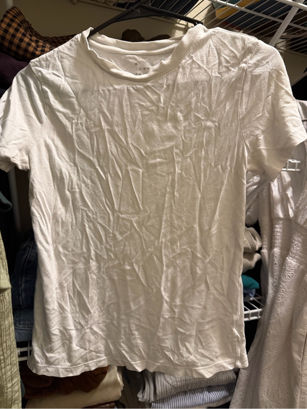 a new day White Crewneck Short Sleeve Tee